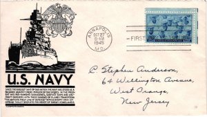 #935 U.S. Navy – Anderson Cachet Addressed to Anderson SCand