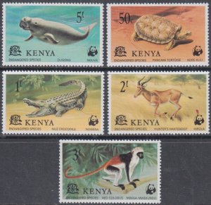 KENYA Sc # 89-93 CPL MNH SET of 5 WWF - DIFFERENT WILDLIFE