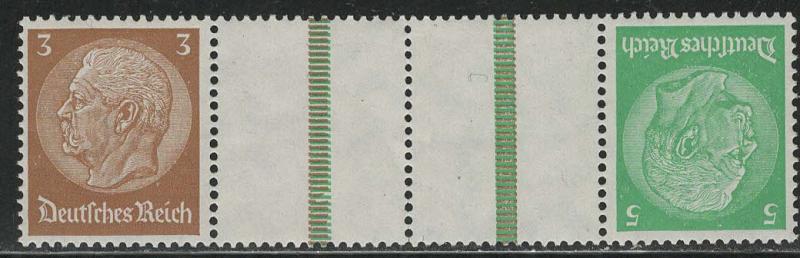 Germany Scott # 416, 418, 2 label, mint nh, tete beche, Mi# KZ25