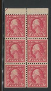 1916 US Stamp #463a Mint Never Hinged F/VF Original Gum Booklet Pane of 6