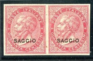 Vitt. Emanuele II ° Cent. 40 Wise pair not notched