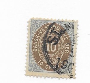 Danish West Indies #10 Perfs - Stamp - CAT VALUE $32.50