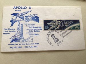 Apollo 11 Man on the Moon 1969 Moon Landing stamp cover   A13780