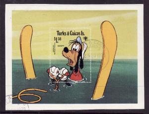 Turks and Caicos islands 1981 DISNEY GOOFY IYC s/s Perforated Mint (NH)