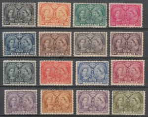 Canada - 1897 QV Jubilee Issue complete set Sc# 50/65 - MH  (7534)