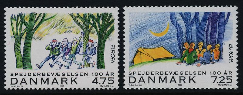 Denmark 1384-5 MNH EUROPA, Scouts, Trees