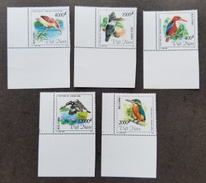 *FREE SHIP Vietnam Kingfishers 1996 Birds Fauna Flower (stamp margin MNH *c scan