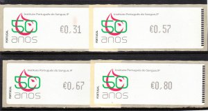 PORTUGAL ATM SET CROUZET NATIONAL INSTITUTE OF BLOOD AF # 46 (2008)  (**)