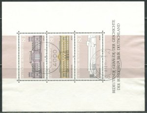 GERMANY Sc#1466 1986 Historic Buildings Souvenir Sheet Complete Used (ab)