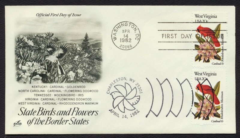 #2000 20c West Virginia, Art Craft-Dual Cancel FDC **ANY 5=FREE SHIPPING**