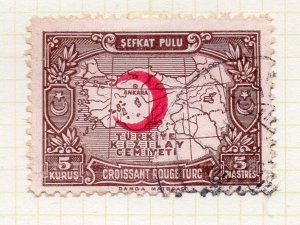 Turkey Crescent Issue Optd 1934/35 Issue Fine Used 5K. NW-270710