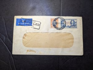 1935 British S Rhodesia Airmail Cover Salisbury to Karachi India