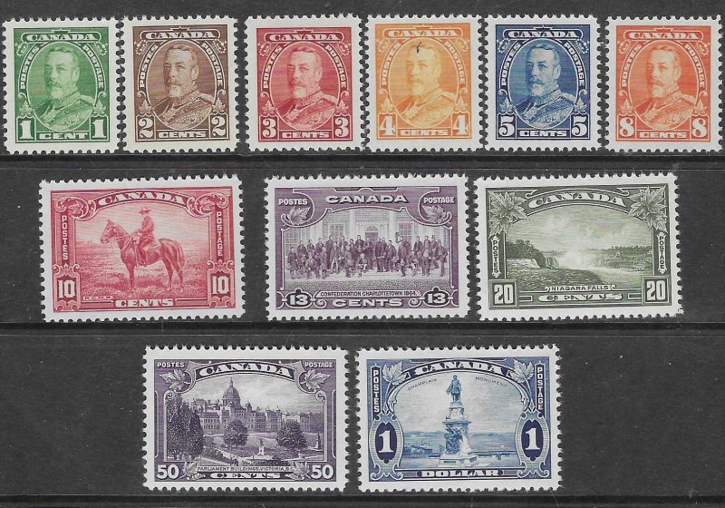 Canada #217-227 set complete  (MNH)   CV $180.30