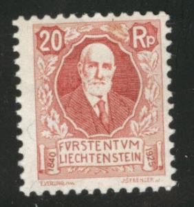 Liechtenstein Scott B2 MH* 1925 semi-postal  CV $20 with ...