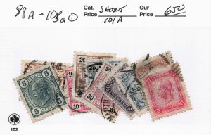 AUSTRIA   88A-105A   USED   SHORT 101A