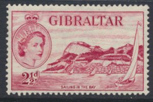 Gibraltar  SG  149  Carmine SC# 136  MH  1953  see scans / details