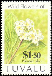 Tuvalu #625-628, Complete Set(4), 1993, Flowers, Never Hinged