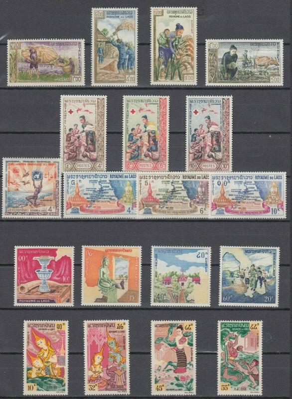 Laos 1951-1968 100% Complete Collection MNH Luxe (plus 14 Souvenir Sheets MNH)