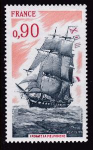 France 1975 90c Ships Frigate Malpomene  VF/NH