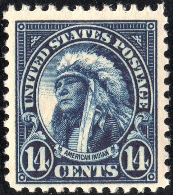 SC#565 14¢ American Indian Single (1923) MNH