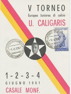Card / Postmark Italy 1961 European Junior Football Tournament