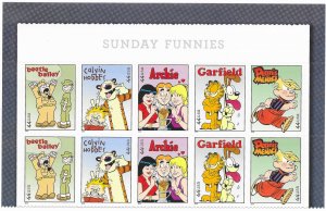 US #4467-71  MHN block of 8 with Header.  Sunday Funnies.