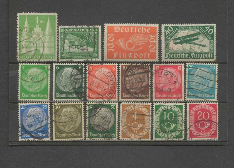 49 Vintage Stamps of Germany - Used & Unused