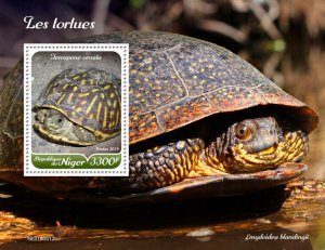 Niger 2019 MNH Turtles Stamps Reptiles Western Box Turtle 1v S/S 