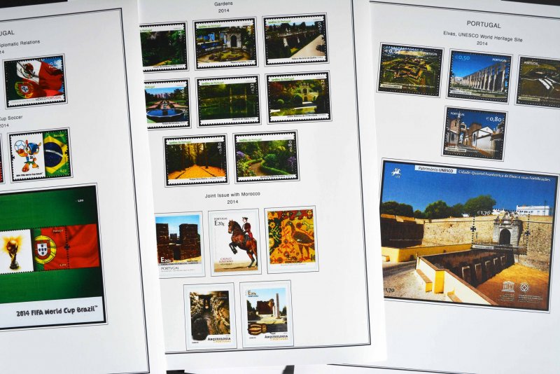 COLOR PRINTED PORTUGAL 2011-2015 STAMP ALBUM PAGES (93 illustrated pages)