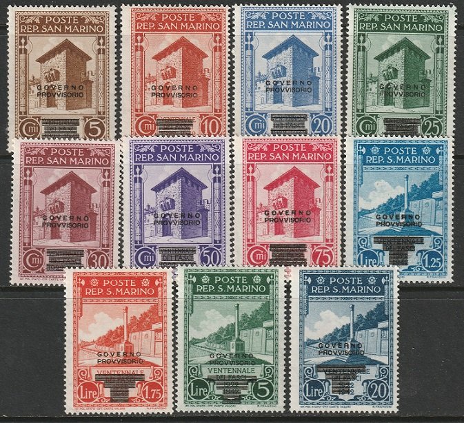 San Marino Sc 228-238 complete set MH