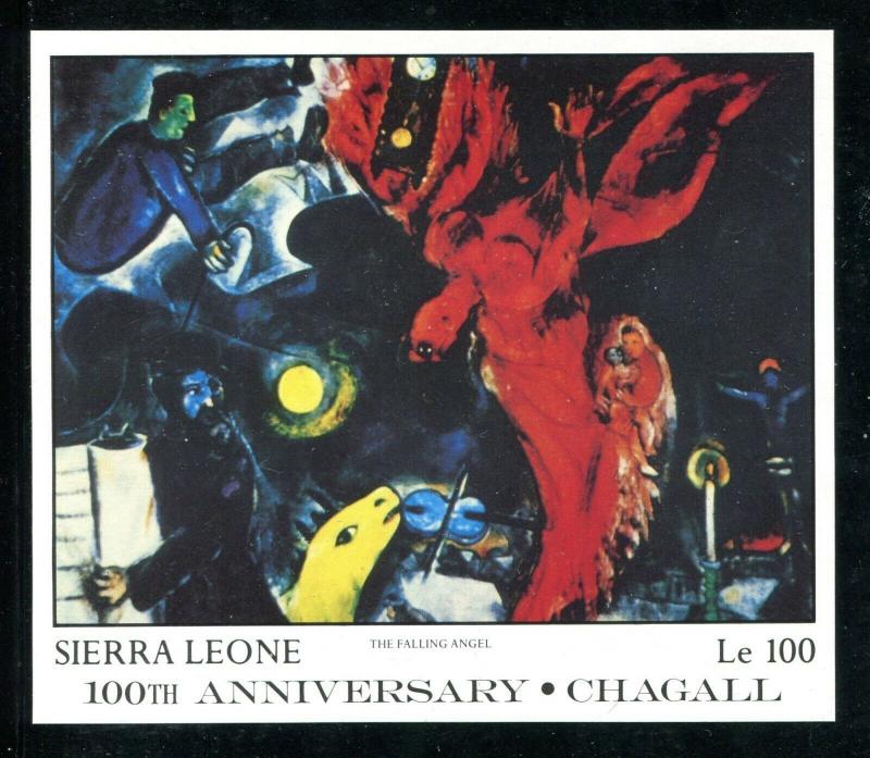 Sierra Leone, MNH 100th Ann of the Birth Marc Chagall Paintings Art 1986. x31743