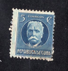 Cuba 1925 5c deep blue Garcia, Scott 276 used, value = 25c