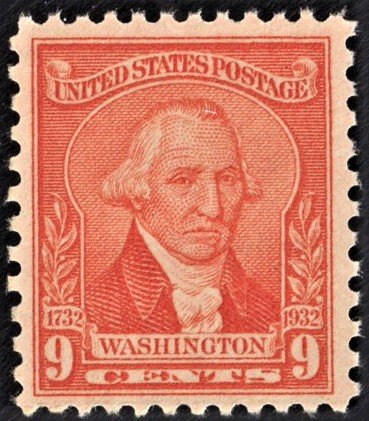 US 714 MNH VF 9 Cent Washington-Pale Red