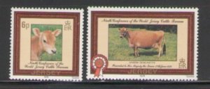 Jersey Sc 206-7 1979 Cattle stamp set mint NH