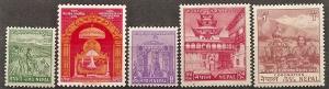 Nepal  84-88 Mint OG 1956 Coronation