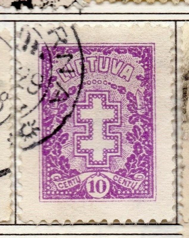 Lithuania 1921-27 Early Issue Fine Used 10c. 174366 