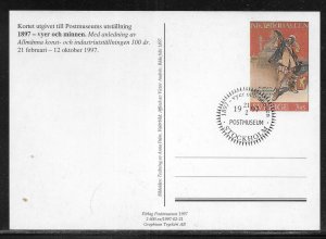 Sweden Postal Stationery Postcard 1997 Postal Museum Cancelled (z1)