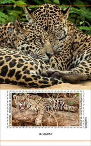 Guinea - 2023 Jaguars on Stamps - Stamp Souvenir Sheet - GU230206b