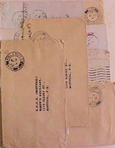 CANADA 1942/1944 FPO'S 7 DIFF ALSO NPO & 2 CAAF