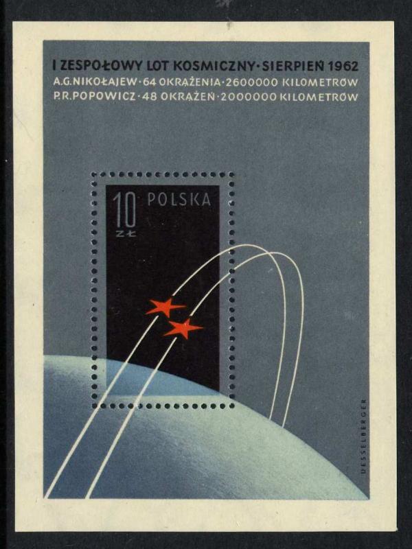 Poland 1093 MNH Space, Vostok III, Vostok IV