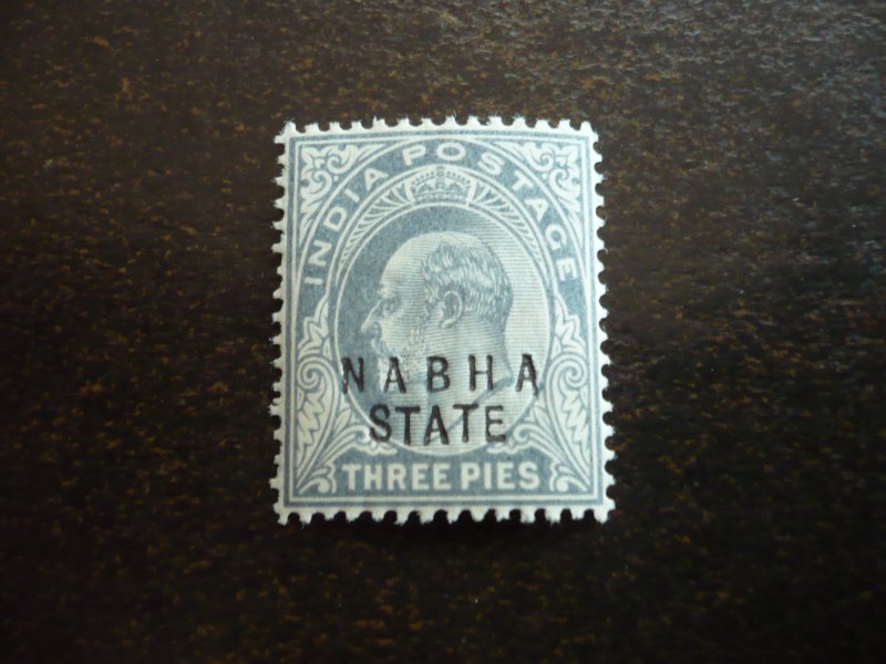 Stamps-Indian Convention State Nabha-Scott# 27-Mint Hinged Part Set of 1 Stamp