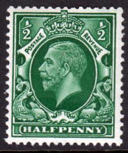 GB KGV 1934 0.5d Green SG437Wi Inverted Watermark Mint Hinged