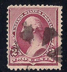 220 2 cent 1890 Washington, Carmine Stamp used F