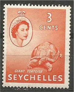 SEYCHELLES , 1954 MH 3c, Queen Elizabeth II Scott 174