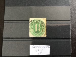 Schleswig-Holstein 1864  used Rouletted  stamp R30492