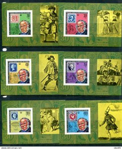 Comoros 1978 Mi Block 192-197 B Imperf 6 Sheets  Sir Rowland Hill  MNH 11322