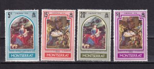 LI07 Montserrat 1970 Christmas mint hinged stamps full set