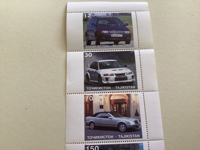 Tajikistan Modern Motor Cars mint never hinged stamps sheet R49003 
