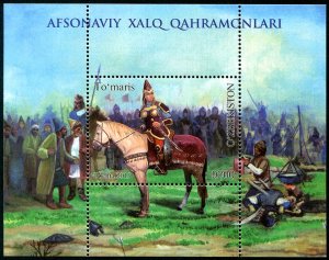 2019 Uzbekistan Queen Tomyris on Horse SS   (Scott 907) MNH