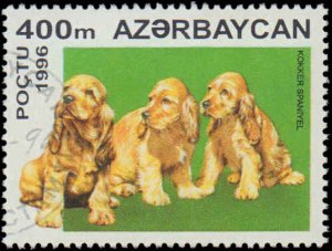 Azerbaijan #584-589, Complete Set(6), 1996, Dogs, Used, CTO